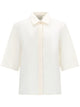 Alysi Silk Cropped Shirt