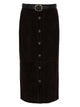 Self-Portrait Suede Midi Skirt