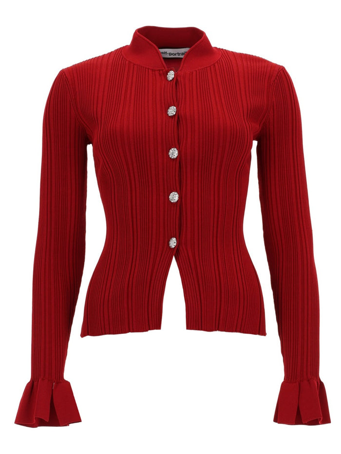 Self-Portrait Cardigan With Jewel Buttons