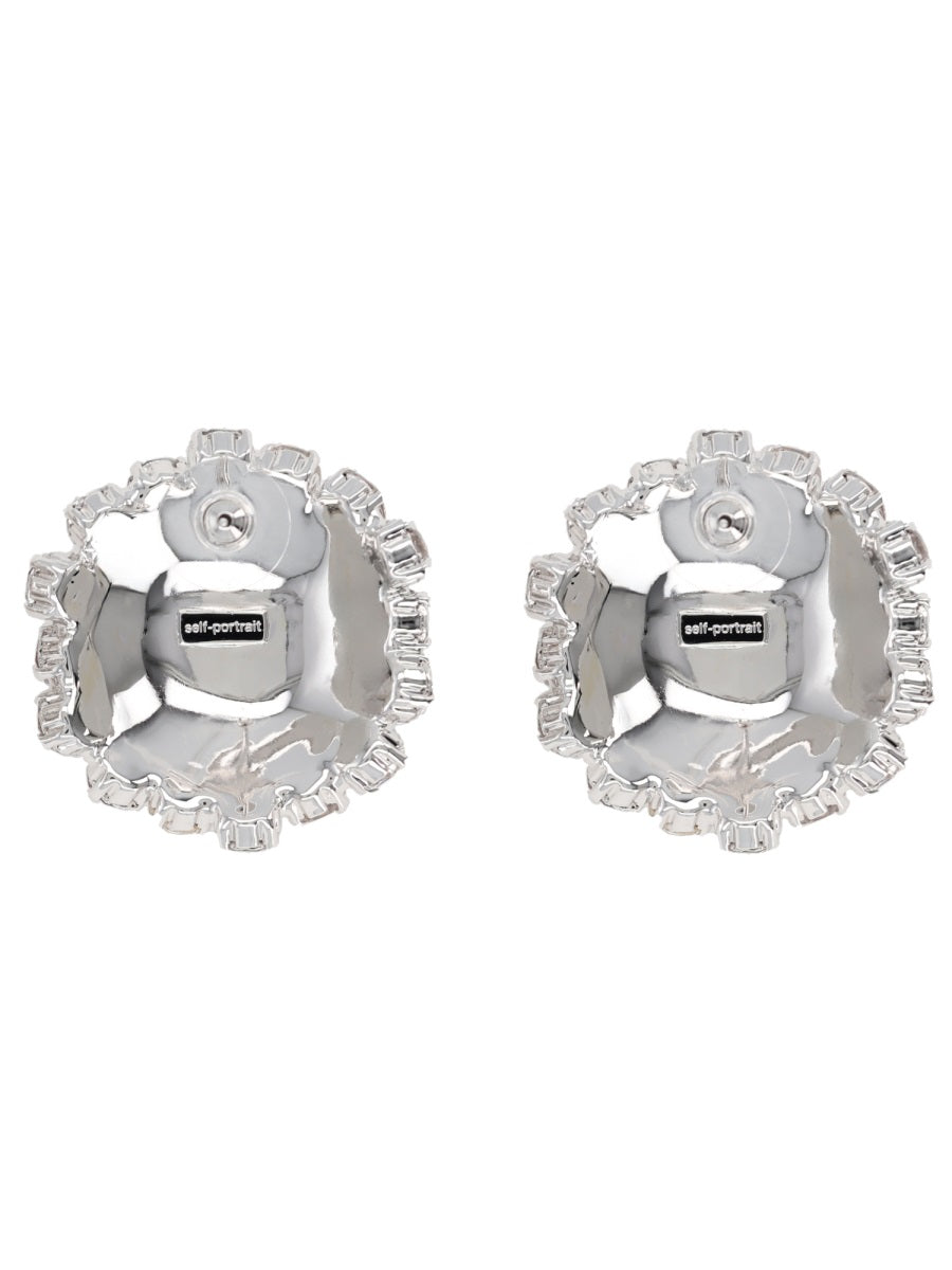 Self-Portrait "Crystal Flower" Earrings