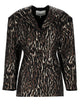 Ganni Animal Print Blazer