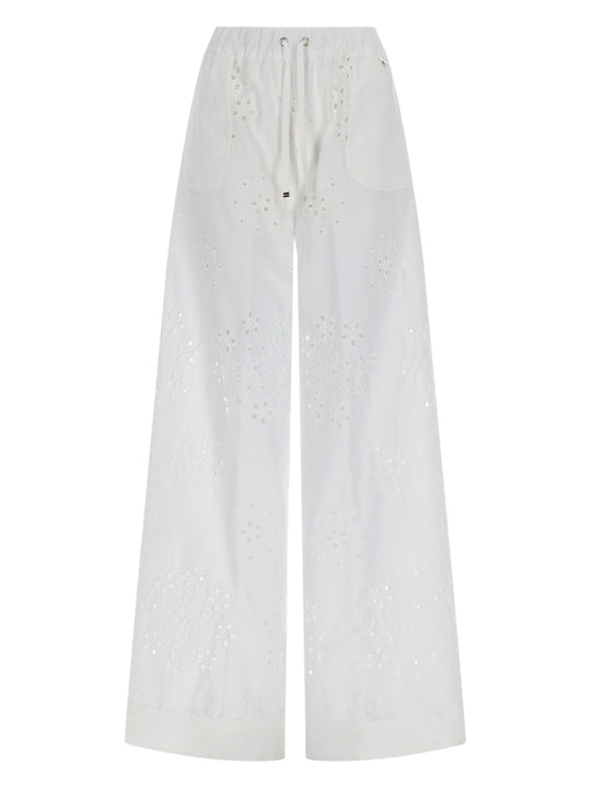 Herno Pantalone Traforato Con Ricamo Sangallo