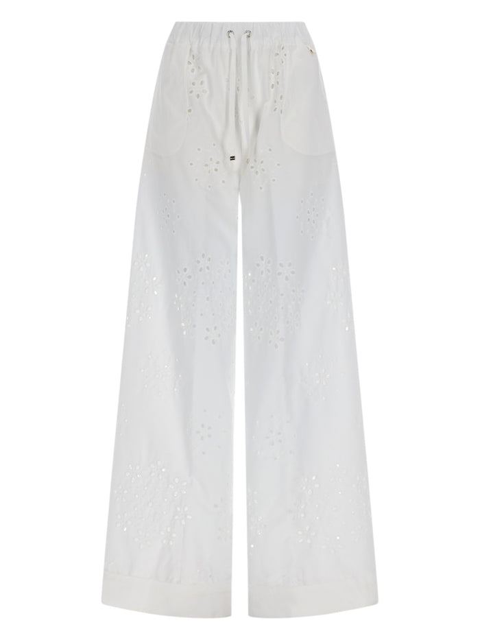 Herno Pantalone Traforato Con Ricamo Sangallo