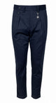 Manuel Ritz Navy Blue Pleated Trousers