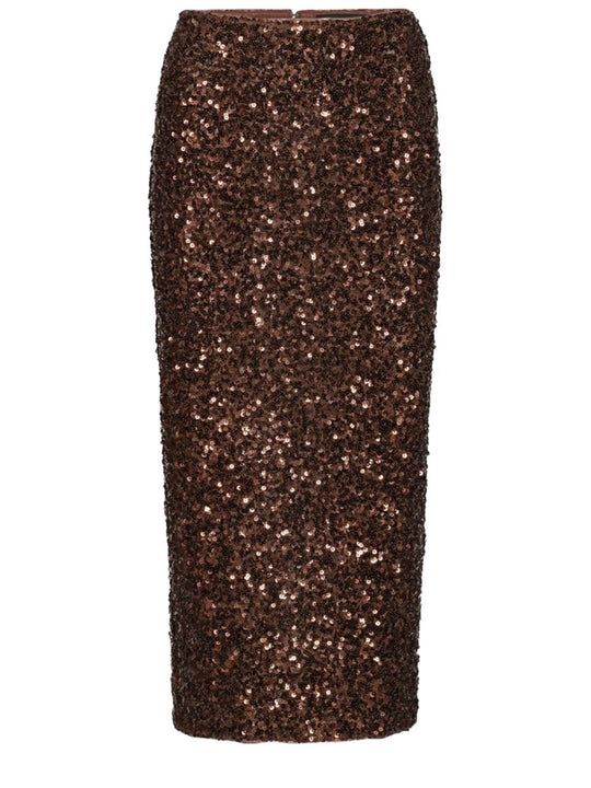 Rotate Birger Christensen Midi Skirt With Sequins