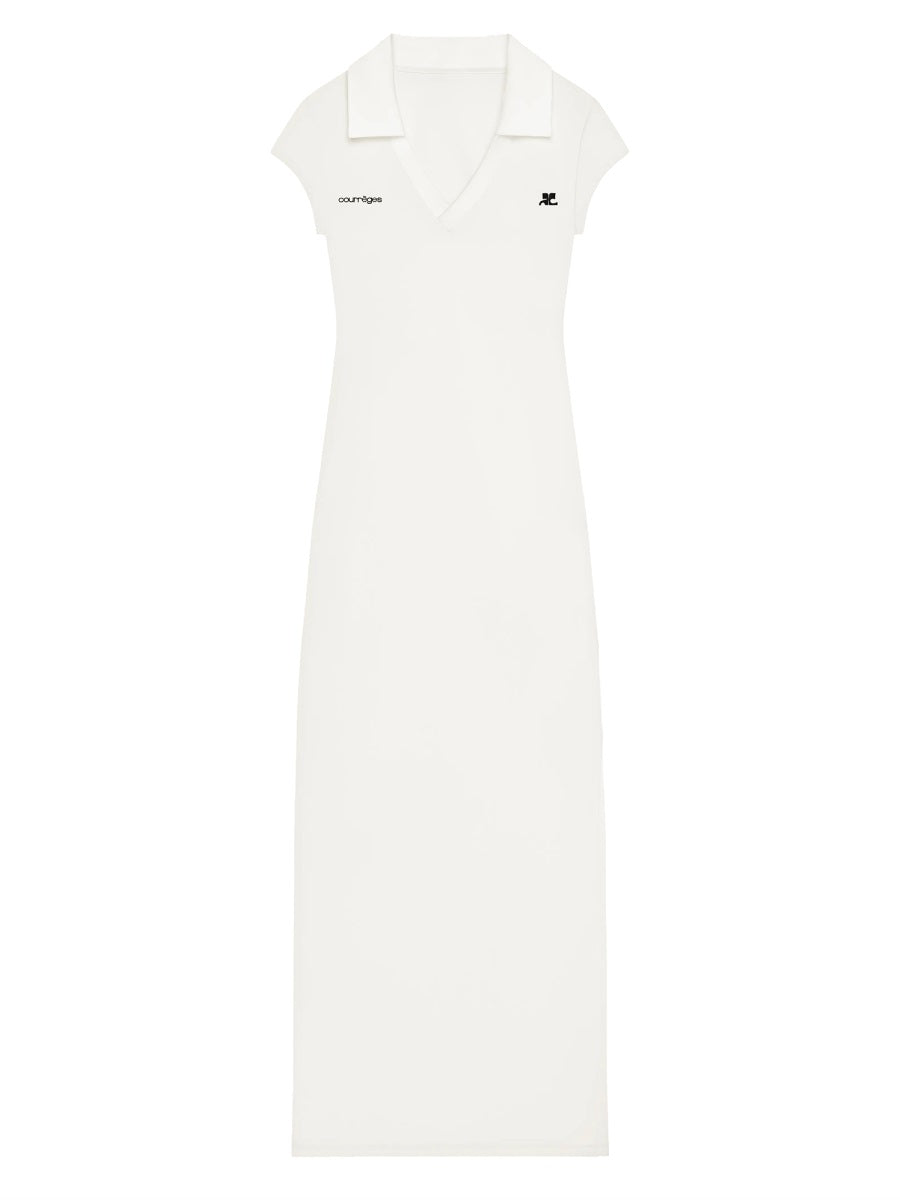 Courreges Long Sports Polo Shirt Dress