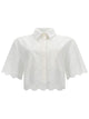 Msgm Camicia Con Motivo Traforato
