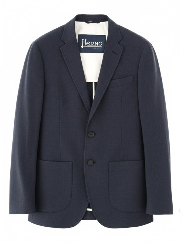 Herno Single-Breasted Linen Jacket