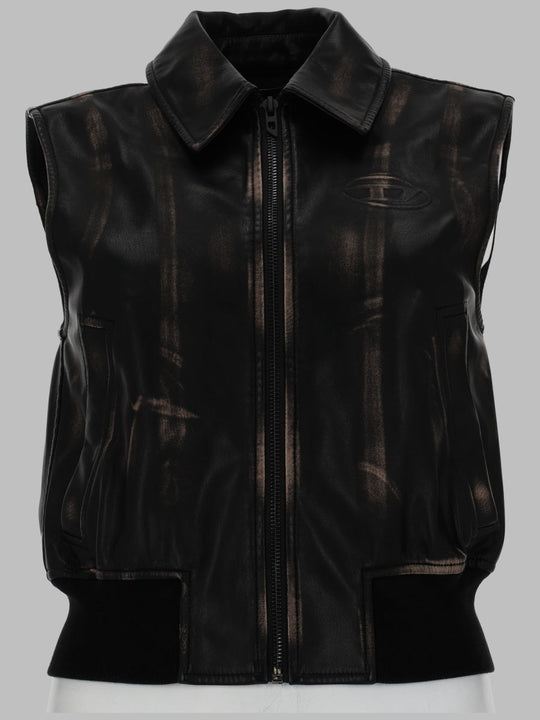 Diesel Gilet Bomber Con Effetto Distressed