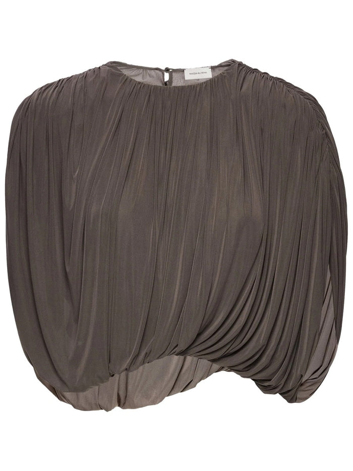 Magda Butrym Draped Cupro Top