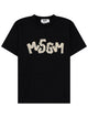 Msgm T-Shirt Con Logo Ricamato In Pizzo