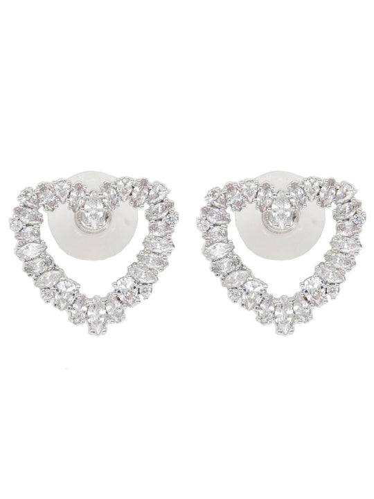 Self-Portrait "Crystal Heart" Earrings