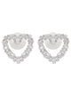 Self-Portrait "Crystal Heart" Earrings