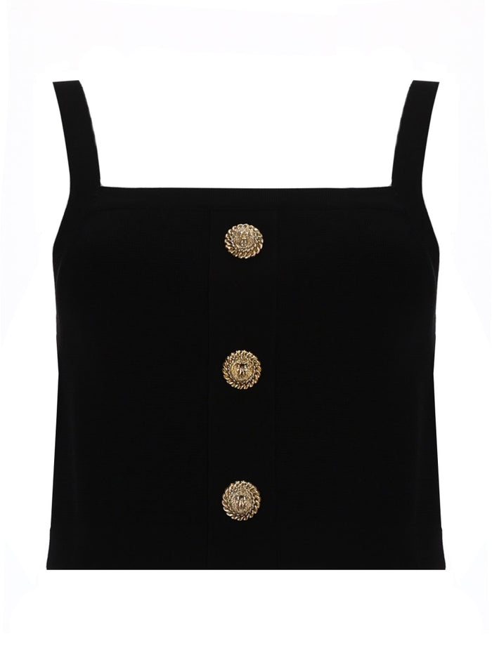Balmain Top With Jewel Buttons