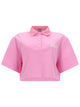 Msgm Polo Crop Con Logo