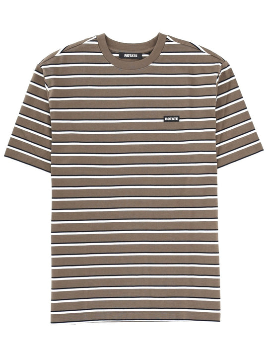 Rotate Birger Christensen Striped Logo T-Shirt