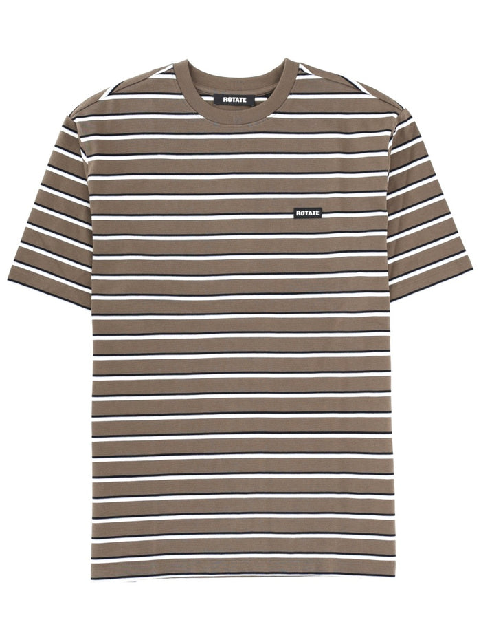 Rotate Birger Christensen Striped Logo T-Shirt