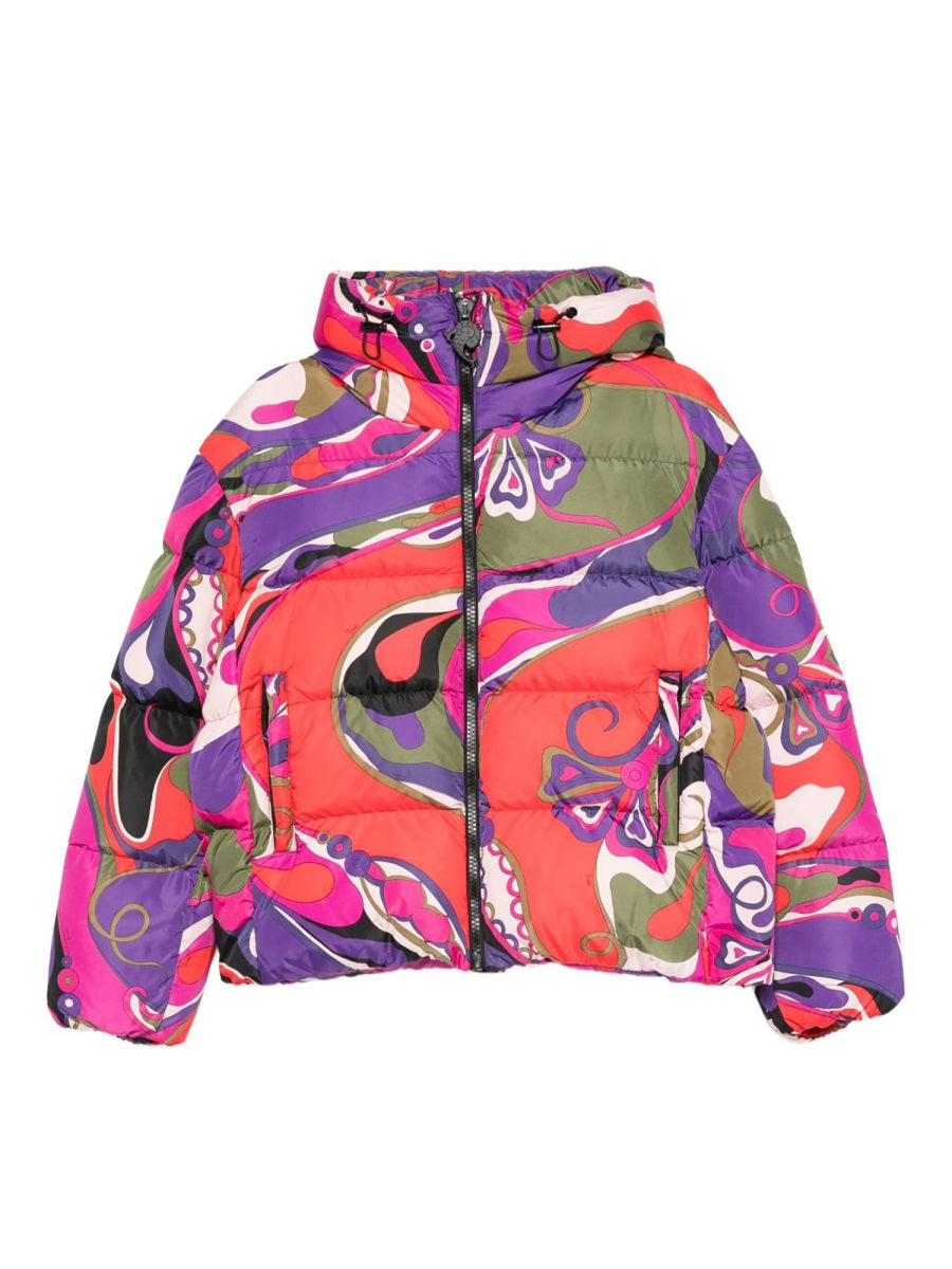 Pucci Giacca Imbottita Con Stampa Orchidee