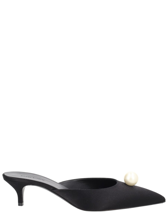 Magda Butrym Mule In Seta Con Perla