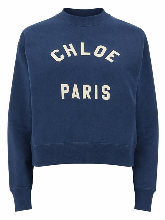 Chloé Cotton Fleece Logo Pullover