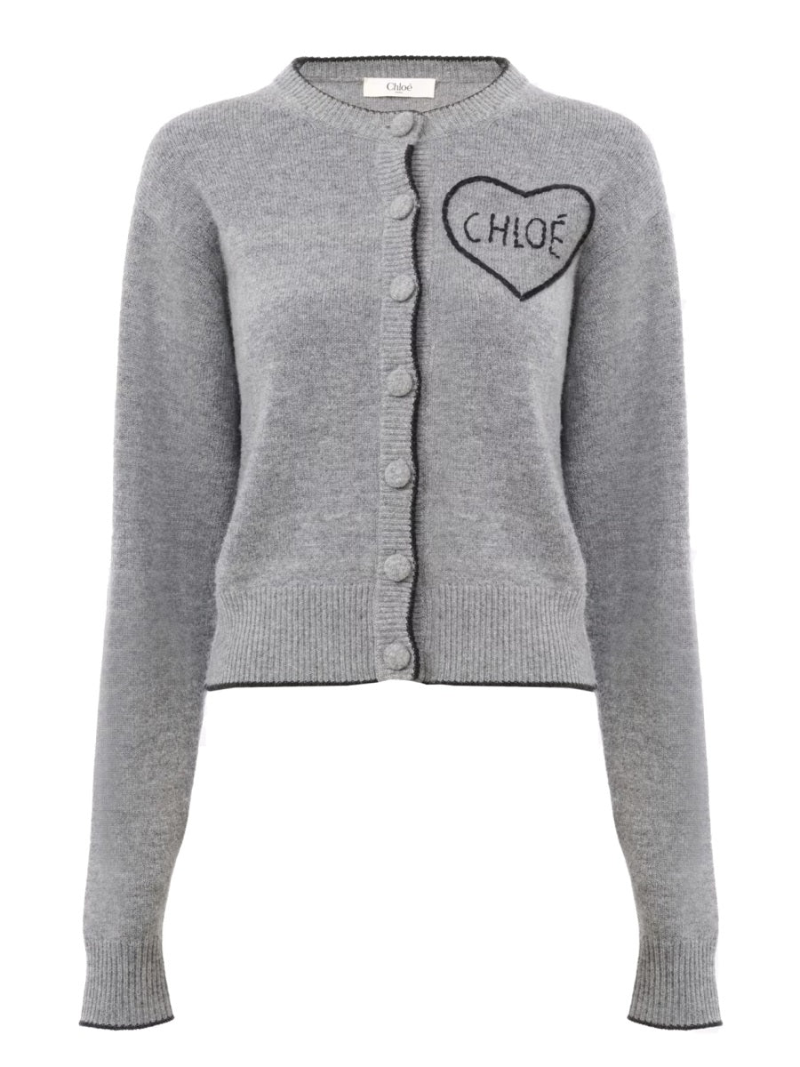 Chloé Fitted Cardigan With Logo