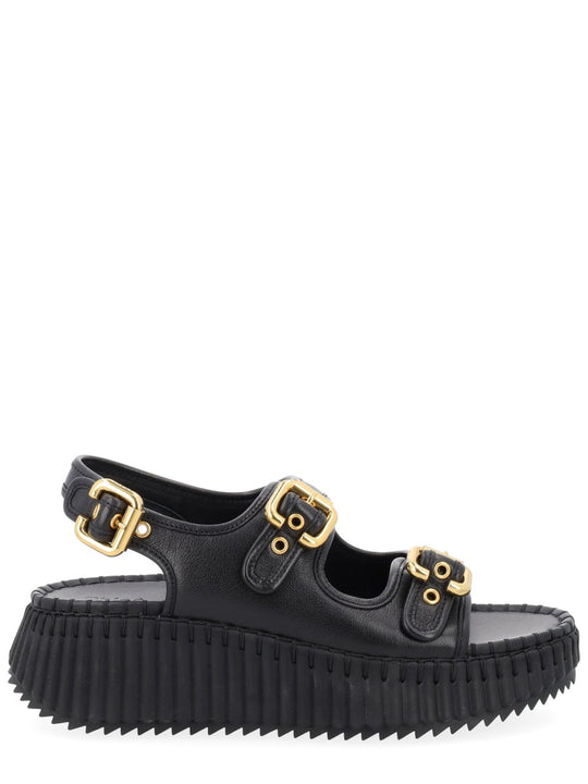 Chloé Sandal "Nama" With Wedge