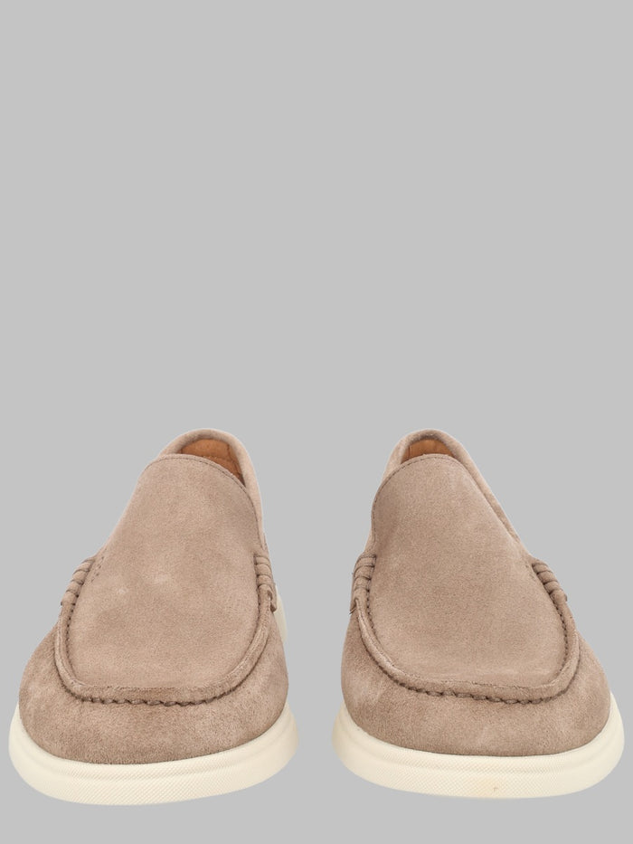 Boss Mocassino In Pelle Scamosciata Con Logo