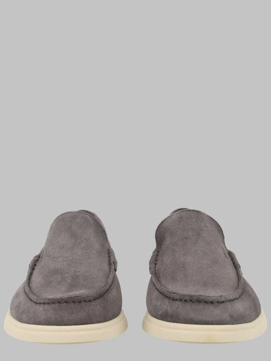 Boss Mocassino In Pelle Scamosciata Con Logo