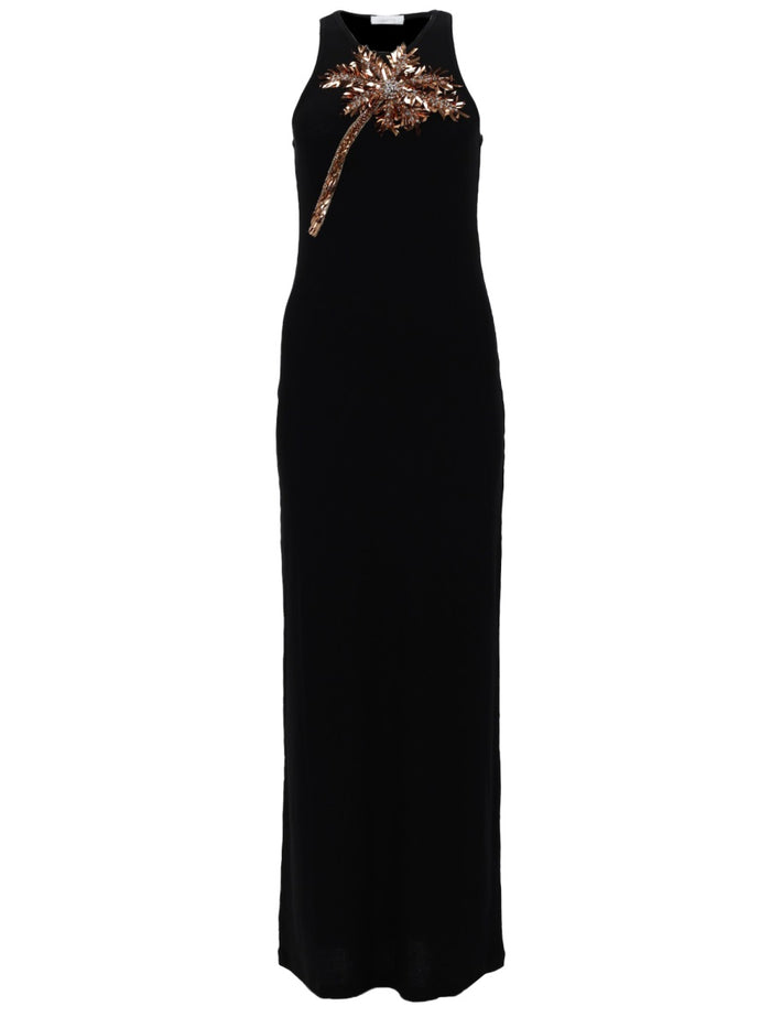 Rabanne Abito Con Dettaglio Palma In Paillettes