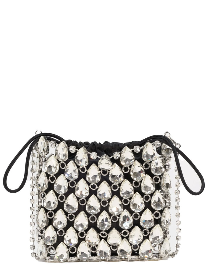 Self-Portrait Borsa Mini In Maglia Metallica Con Cristalli