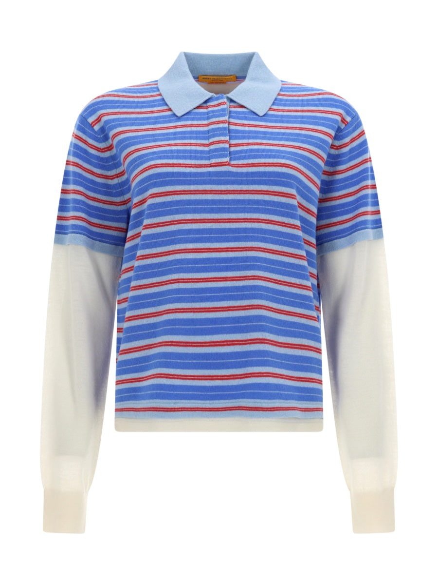 Guest In Residence "Layered Stripe Rugby" Polo Shirt