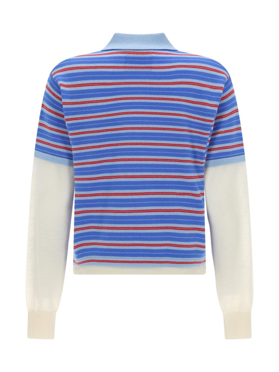 Guest In Residence "Layered Stripe Rugby" Polo Shirt