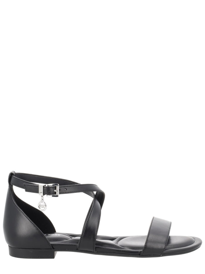 Michael Michael Kors Black Cow Leather Sandals