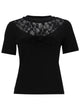 Nina Ricci T-Shirt With Bow And Lace Inserts