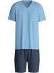 Calida Blue Cotton Short Pajamas