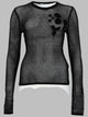 Ganni Top In Mesh Di Cotone Mercerizzato