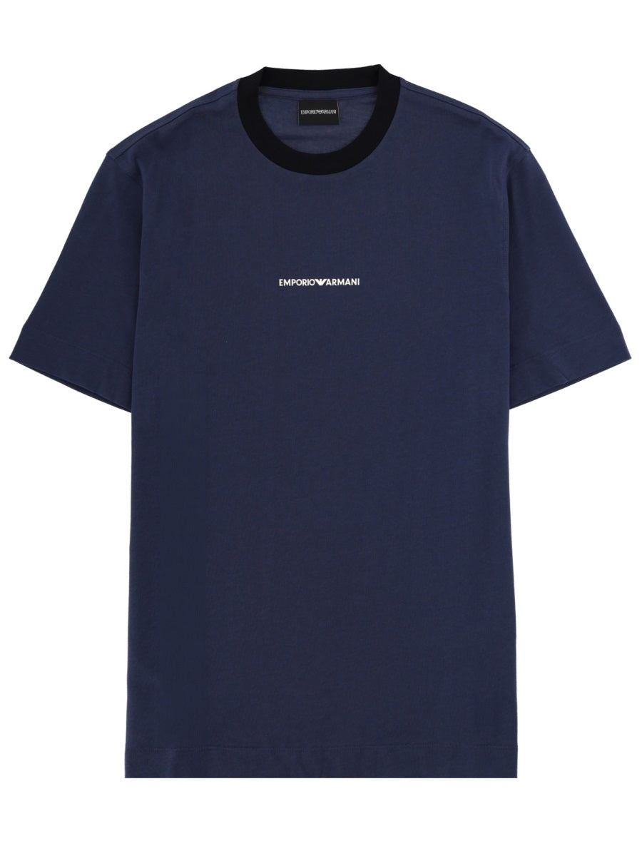 Emporio Armani T-Shirt With Logo And Embroidery