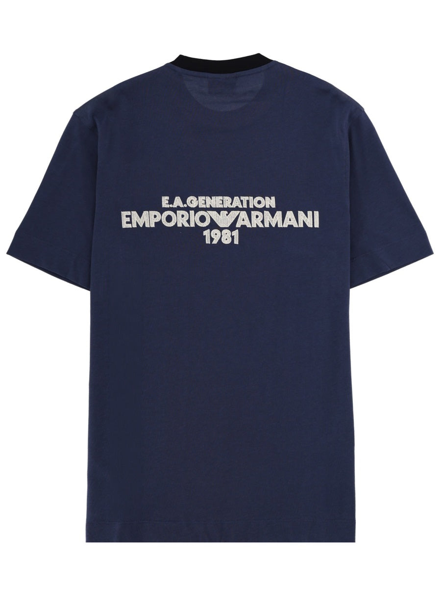 Emporio Armani T-Shirt With Logo And Embroidery