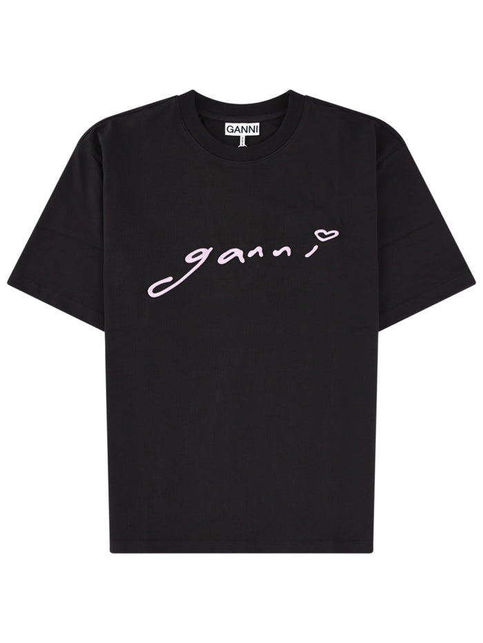 Ganni T-Shirt Con Logo