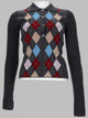 Ganni Maglia Polo A Rombi