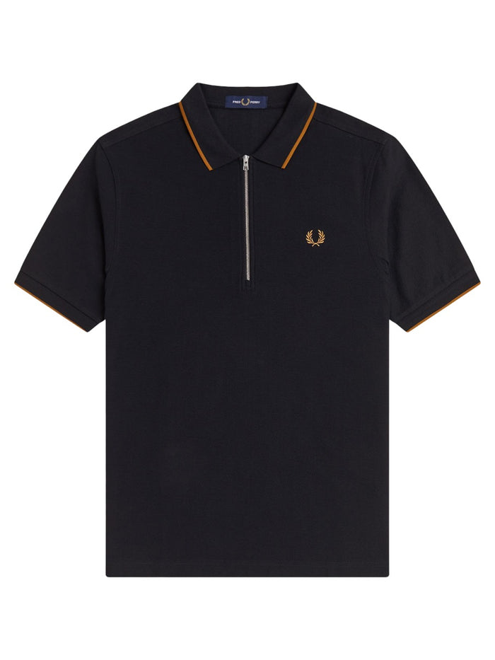 Fred Perry Polo Con Zip E Logo