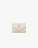 Saint Laurent Monogram Envelope Small Wallet In Cream
