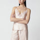 Róhe Light Pink Silk Tank Top With Lace