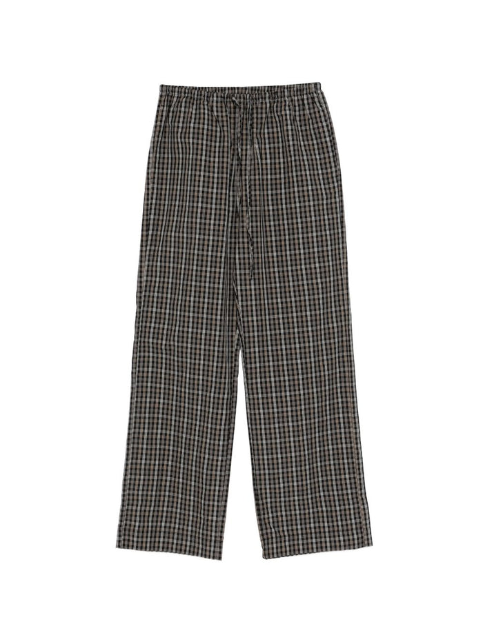 Róhe Black Two-Tone Plaid Pyjama Pants