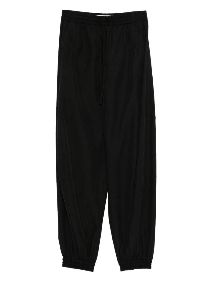Róhe Black Balloon Trousers Elastic Waist