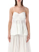 Róhe Róhe Bustier Peplum Cotton Top
