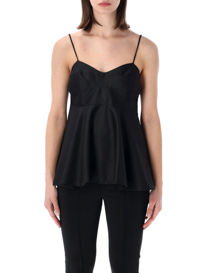 Róhe Róhe Flared Bustier Peplum Top