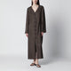 Róhe Earthtone Silk Dress With Pankou Closure