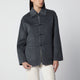 Róhe Dark Grey Mélange Doublefaced Wool Jacket With Pankou Closure