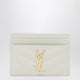 Saint Laurent Cassandre Card Holder In Cream